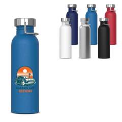 Einwandige Trinkflasche aus Edelstahl. Die 100% auslaufsichere Trinkflasche wird in einer Geschenkverpackung geliefert. Die Pulverbeschichtung der Aussenwände verleiht der Flasche ein elegantes Aussehen. Geeignet für kalte, kohlensäurefreie Getränke....