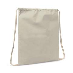 Drawstring bag made of unbleached OEKO-TEX® Standard 100 certified cotton. The cotton ropes give this rucksack a natural look.