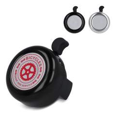 Make yourself heard with this bell to attach to a bicycle. Top recessed for a dome sticker.