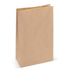 Kraftpapiertasche ohne Griffe. FSC-zertifiziert und in Europa hergestellt.