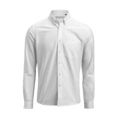 Oxford hemd met verborgen button-down kraag en borstzak. Parelkleur knopen bevestigd met wit garen.  Dit artikel bevat gecertificeerde gerecyclede materialen.