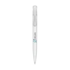 Stylo à encre bleue de la marque Senator®. Avec corps coloré translucide et grand clip / bouton-poussoir. Fabriqué en Allemagne.