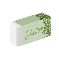 150 gram soap bar in a paper wrapper, produced in the Netherlands.
