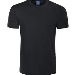 • T-shirt in single jersey<br />• geel (10) en oranje (17) in polyester<br />• moderne pasvorm<br />• dubbelgelaagde kraag<br />• met zijnaden