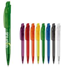 Toppoint design ball pen, made in Germany. This pen has a blue writing Jumbo refill for 4.5km of writing pleasure. Made with transparent parts.
