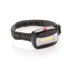 ABS Kopflampe mit ultra-hellen COB-Leuchten. Verstellbares Kopfband. Inklusive Batterien.<br /><br />Lightsource: COB LED<br />LightsourceQty: 1