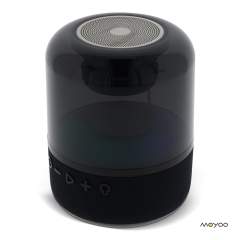 Ce haut-parleur sans fil festif est le gadget incontournable d'aujourd'hui au bureau ou à la maison. Avec ce haut-parleur 10W transparent  vous pouvez profiter d'un spectacle de lumière n'importe où. Imprimez votre logo de manière subtile - quel beau cadeau !