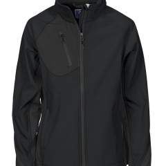 • 3-laagse softshell met fleecevoering <br />• lichte en ademende softshell voor dames<br />• ritssluiting met kinbescherming<br />• schuinlopende, verticale borstzak met ritssluiting<br />• twee verborgen zijzakken met ritssluiting<br />• elastische manchetten<br />• aanpasbare taille met trekkoord<br />• verlengd rugpand