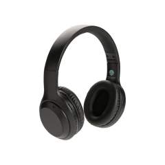 Casque sans fil pliable en ABS recyclé certifié RCS. RCS (Recycled Claim Standard) est une norme permettant la traçabilitié des matèriaux recyclés tout au long de la chaîne d'approvisionnement. Contenu recyclé total : 65% sur la base du poids total de l'article. BT 5.0 pour une connexion ultra fluide et une distance de fonctionnement jusqu'à 10 mètres. La conception supra-auriculaire des écouteurs permet une expérience sonore parfaite. Batterie 200 mAh pour une autonomie de lecture jusqu'à 6 heures et se recharge en 1,5 heures. Avec micro et fonction pick-up. Article et accessoires sans PVC. Câble de charge en matériau TPE recyclé sans PVC inclus.<br /><br />HasBluetooth: True<br />PVC free: true