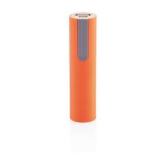 Compact and portable ABS powerbank with 2200mAh lithium battery. Output 5V/1A and input 5V/800mA.