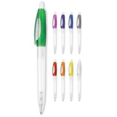 Transparante balpen Bio-S! met transparante barrel en gekleurde clip. Inclusief een X20 vulling met blauw schrijvende inkt. Gemaakt van PLA kunststof, wat een biologisch afbreekbaar materiaal is. Dit betekend dat het een goede en duurzame keuze is al...