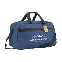 WoW! Ruime sport-/reistas van stevig 600D RPET polyester. Met veel opbergruimte, een ritsvak aan de voorzijde, 2 handgrepen en verstelbare schouderriemen. GRS-gecertificeerd. Totaal gerecycled materiaal: 98%. Inhoud ca. 35 liter.