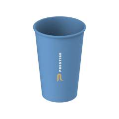 Gobelet réutilisable en plastique.  L'alternative parfaite au gobelet à café jetable. En passant à un gobelet réutilisable, des milliards de gobelets en moins finissent à la poubelle. Ce magnifique gobelet empilable est 100% recyclable et passe au lave-vaisselle. Le lavage à la main est recommandé pour préserver l’impression. Capacité 300 ml. Fabriqué en Allemagne. Commande minimum de 100 pièces par couleur.