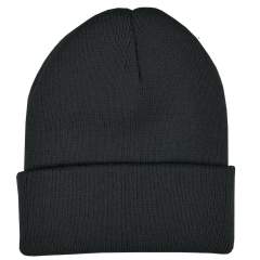 Bonnet en tricot noir, acc. noir