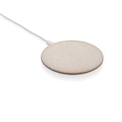 Ultra-flat 5W wireless charger to charge all wireless devices. Made out of a natural wheat fiber (35%) mixed with ABS. The LED indicator will light up when the device is charging. Compatible with all QI enabled devices like Android latest generation, iPhone 8 and up. Input: 5V/1,2A. Wireless Output: 5V/1A, 5W. Including 150 cm PVC free TPE micro USB cable.<br /><br />WirelessCharging: true