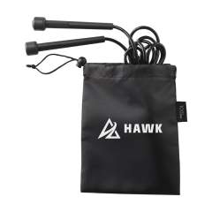 Corde à sauter de sport en PVC. Longueur 270 cm. Avec poignées en plastique. Livrée avec une pochette en matériau 210D RPET