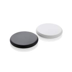 Unique design 15W magnetic wireless charger that gives you the option to charge either your mobile device, earbuds or iWatch.  Simply click them on and start charging. Made with recycled ABS and recycled TPE. Total recycled content: 35% based on tota...