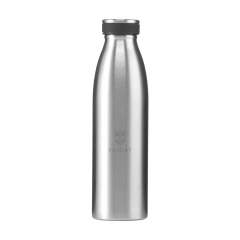 Double-walled, vacuum-insulated, stainless-steel water/thermos bottle. Features include a brushed stainless-steel screw cap and silicone grip. Suitable for keeping cold and hot drinks at a consistent temperature. Leak-free. Capacity 500ml. Each item is individually boxed.