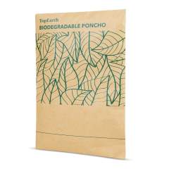 Poncho biodégradable en PE. Inutile de dire que les plastiques doivent être jetés dans les bacs de recyclage désignés pour. Mais il est toujours bon de savoir que ce poncho se dégrade naturellement en 12 mois. Taille du poncho: 127x100cm.