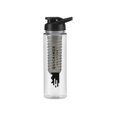 Bouteille d'eau avec infuseur. Fabriquée en plastique Tritan transparent. Avec bouchon à vis coloré et ouverture verrouillable. Étanche. Remplissez l'infuseur avec des fruits frais ou des légumes pour créer vos propres saveurs. Ne passe pas au lave-vaisselle. Capacité 700 ml.