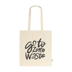 WoW! Stevige winkeltas van 97% organisch kwaliteitskatoen (140 g/m²). Met lange hengsels. GOTS-gecertificeerd. Inhoud ca. 8 liter.