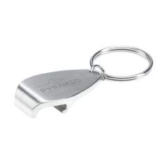 Stylish matte metal keyring and bottle opener. Each item is individually boxed.