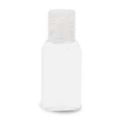 Elégante bouteille avec gel nettoyant pour les mains à base d'alcool (70%). Elle se glisse facilement dans les sacs, sacs à dos et valises.