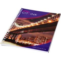 This notebook includes a white or black wire, a glossy card front cover (250 g/m2) and (80 g/m2) blank paper. Standard delivered with 50 sheets, also available with 80 sheets. You can customise the pages of this versatile notebook with any design - so whether you want lined paper, squares or dots - anything is possible! This notebook includes a white or black wire, a glossy card front cover (250 g/m2) and (80 g/m2) blank paper. Standard delivered with 50 sheets, also available with 80 sheets. You can customise the pages of this versatile notebook with any design - so whether you want lined paper, squares or dots - anything is possible!