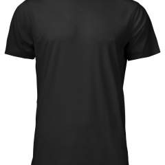 • functioneel T-shirt met ronde hals<br />• spun-dyed polyester: milieuvriendelijk verfprocedé waarbij 75% minder water, 67% minder chemicaliën en 39% minder energie wordt verbruikt                               <br />• ander voordeel van dit verfproces: zeer goed kleurbehoud<br />• versterkte ribboord aan de kraag<br />• functioneel materiaal dat vocht wegvoert van het lichaam<br />• sneldrogend<br />• krimp- en kreukvrij