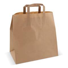Kraftpapiertasche mit Papiergriffen. FSC-zertifiziert und in Europa hergestellt.