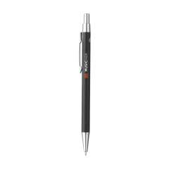 WoW! Blauwschrijvende balpen met een slanke houder van aluminium schrootafval. De houder van deze pen bestaat uit 85% gecertificeerd, gerecycled aluminium. Met stevige metalen clip en drukknop.     Door het gebruik van gerecycled aluminium worden er minder nieuwe grondstoffen gebruikt tijdens de productie van dit product. Dit betekent minder energieverbruik en minder gebruik van water.