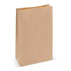 Kraftpapiertasche ohne Griffe. FSC-zertifiziert und in Europa hergestellt.