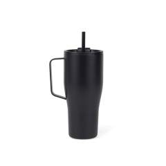 Een slanke en duurzame vacuümfles, gemaakt van gerecycled roestvrij staal. Met zijn stijlvolle ontwerp, handige metalen handgreep en een rietje, is deze fles niet alleen een hydratatiepartner, maar ook een statement voor je dagelijkse avonturen. Of je nu naar je werk pendelt, boodschappen doet of de natuur verkent, de Eos Voyager is jouw perfecte metgezel. De dubbelwandige isolatie houdt je drankje tot 24 uur koud en tot 6 uur warm, zodat je de hele reis verfrist blijft. Lekvrij. Niet vaatwasser- of magnetronbestendig, alleen met de hand afwassen. Inclusief FSC®-gecertificeerde kraftverpakking. Gecertificeerd door RCS (Recycled Claim Standard), waarbij RCS-certificering garandeert dat de gehele toeleveringsketen van gerecyclede materialen gecertificeerd is. Het totale gerecyclede gehalte is gebaseerd op het totale productgewicht. Dit product bevat 79% RCS-gecertificeerd gerecycled roestvrij staal.<br /><br />HoursHot: 6<br />HoursCold: 24