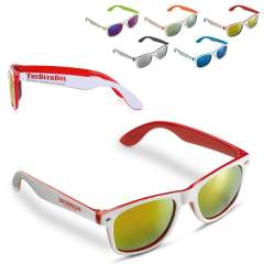 Lunettes tendence avec monture bi-couleur.
