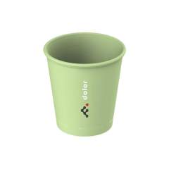 Gobelet réutilisable en plastique. Excellent comme gobelet réutilisable standard avec une machine à café. L'alternative parfaite au gobelet à café jetable. En passant à un gobelet réutilisable, des milliards de gobelets en moins finissent à la poubelle. Ce magnifique gobelet empilable est 100% recyclable et passe au lave-vaisselle. Passe au lave-vaisselle. Le lavage à la main est recommandé pour préserver l’impression.  Fabriqué en Allemagne. Capacité 200 ml. Commande minimum de 100 pièces par couleur.