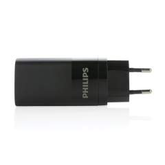 Are you tired of waiting for hours for your devices to charge? Say goodbye to slow charging and hello to blazing fast power with this 65W Ultra Fast PD Wall Charger that has 2 Type-C output ports and a USB-A output port. Not only does it charge your smartphones and tablets in a flash, but it can also power up your laptops, making it the ultimate all-in-one charging solution. Your devices are in safe hands with our advanced protection against overheating, overvoltage, and overcurrent. This wall charger is equipped with GaN (Gallium Nitride) technology, which not only makes it smaller and more portable, but also increases its efficiency. For a quick boost you can charge your device up to 50% in just 30 minutes