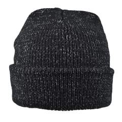 Diese Mütze hält den Kopf schön warm und ist mit reflektierendem Garn ausgestattet, das in der Dämmerung besonders auffällig ist. Stil, Wärme und Reflexion kombiniert!