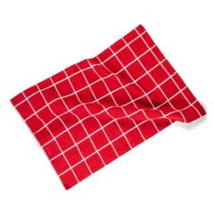 Kitchen towel with large squares with classic appearance for a cozy feeling in the kitchen. Made of 70% recycled cotton.