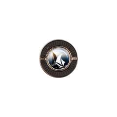 40 mm Metall Ballmarker Halter mit Gummigrif mit einem 24 mm Metall Ballmarker und Doming