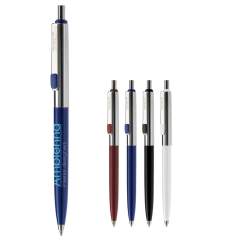 Stylo métal avec parties chromées de couleur. Equipé d' une cartouche en métal de haute qualité. Possibilité de marquage laser (gris).