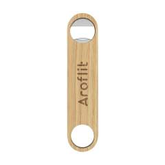 Bottle opener made from bamboo. Very suitable for sending as a mailbox gift. Bamboo is a natural material. As a result, the colour may vary per product.