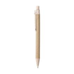 WoW! Ce stylo à bille à encre bleue est une alternative aux stylos ordinaires - il est fabriqué à partir de déchets de blé et de papier recyclé. Il y a beaucoup de blé dans le monde. Ce qui signifie qu'il y a aussi une énorme quantité de déchets liés au blé sous forme de feuilles, de paille et plus encore. Ces déchets ont une seconde vie avec ce stylo.