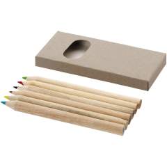6 Buntstifte.