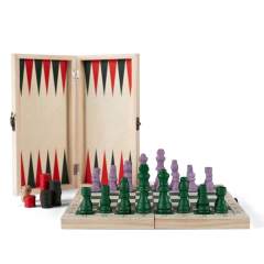 Deux jeux de société absolument adorés dans un design fantastique et dans les couleurs caractéristiques de ByOn. Vous voudrez laisser ce jeu en bois FSC sur la table parce qu'il est élégant et extrêmement amusant à jouer ensemble. Deux jeux colorés en un !