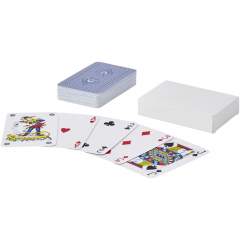 Jeu de cartes classique en papier cetifié avec 54 cartes à jouer (dont 2 jokers). Livré dans une boîte en papier certifié issu de sources durables.