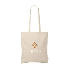 WoW! Sac shopping en 100% coton recyclé tissé serré (140 g/m²). Avec de longues poignées. Certifié GRS. Capacité env. 7 litres.  Si vous choisissez ce produit, vous choisissez du coton durable. Par conséquent, la couleur peut varier selon le produit.