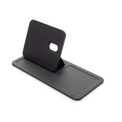Luxury and foldable 3-in-1 wireless charger with desk tray made with RCS recycled PU.Total recycled content: 5% based on total item weight. RCS certification ensures a completely certified supply chain of the recycled materials. The wireless charger comes equipped with a magnetic 15W wireless charger and an additional 5W wireless charger suitable for earbuds cases or other small wireless chargeable devices and a 2.5W wireless charger for smartwatches ( Apple watches only). Including 120 cm TPE cable. Packed in FSC® mix packaging. Item and accessories 100% PVC free. Minimum Input: 9V/3A for optimal use. Output: Phone: 9V/1.1A; 9V/1.67 A/(15W), Earbuds: 5V/1A (5W), Watch: 5V/0.5A.<br /><br />WirelessCharging: true<br />PVC free: true