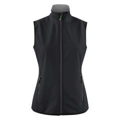 Bodywarmer uitvoering van de Trial softshell. Elastische band onderaan de zoom en aan de armopening. Tweekleurige ritssluiting en zipper pullers in contrasterende kleur. Deze kunnen indien gewenst vervangen worden door één van de andere beschikbare kleuren.