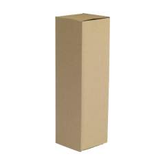 A sturdy box made from kraft cardboard. A contemporary gift box for drinking bottles.