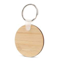 Introducing our Bamboo Round Keyring - a perfect blend of style and sustainability. Crafted from eco-friendly bamboo, this sleek and durable keyring adds a touch of nature to your daily essentials.
